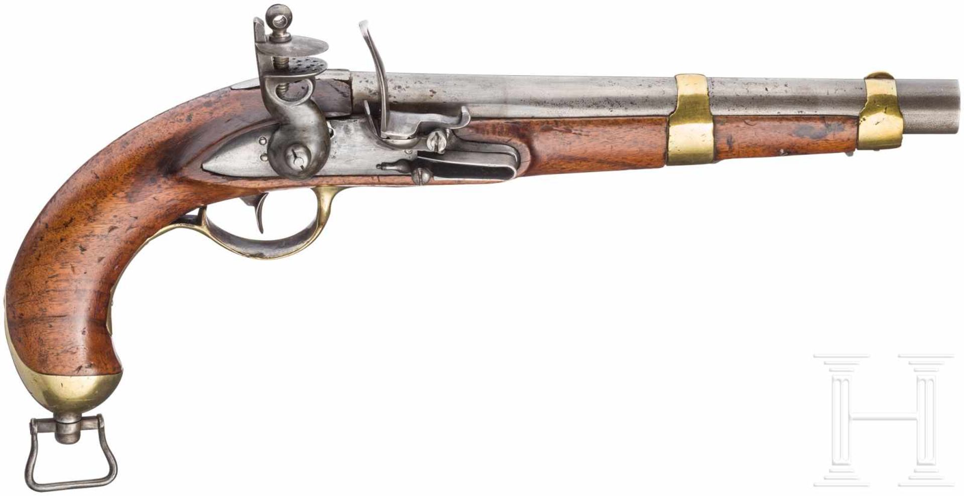 Husarenpistole M 1796Glatter und runder, an der Kammer seitlich abgeflachter Lauf im Kaliber 18,4 mm