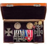 Ordensnachlass einer Braunschweiger FamilieBraunschweiger Waterloo-Medaille, Bronzemedaille mit