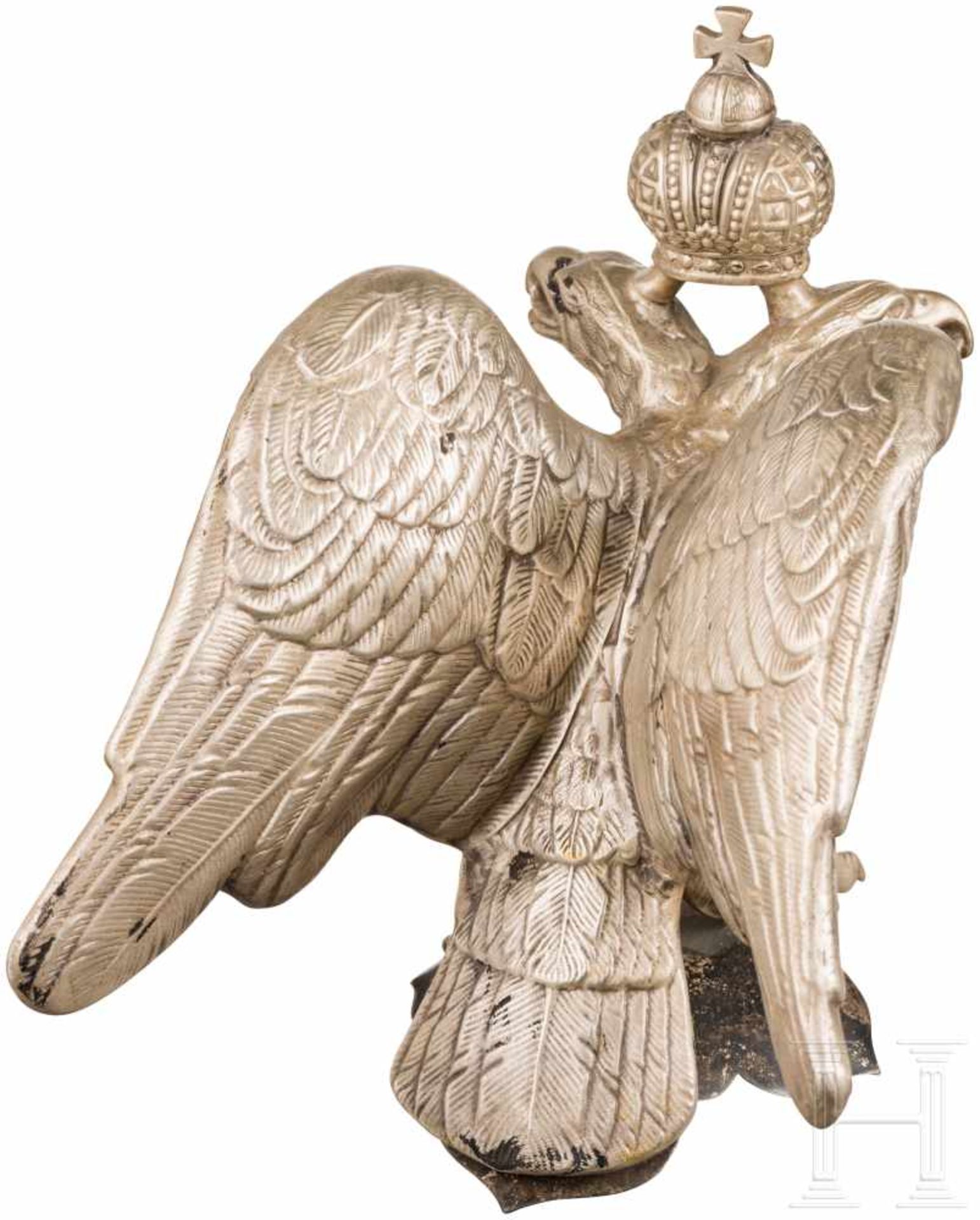 Helmadler der Chevaliergarde des Zaren, um 1900Sammleranfertigung. Paradeaufsatz aus Neusilber ( - Bild 3 aus 3