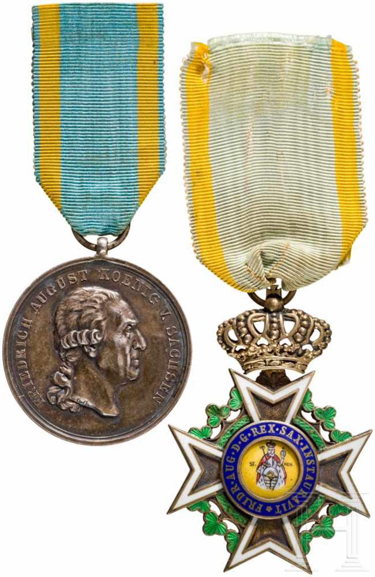 Königlicher Militär St. Heinrichs-Orden – RitterkreuzSilber vergoldet und emailliert, Maße ca. 54