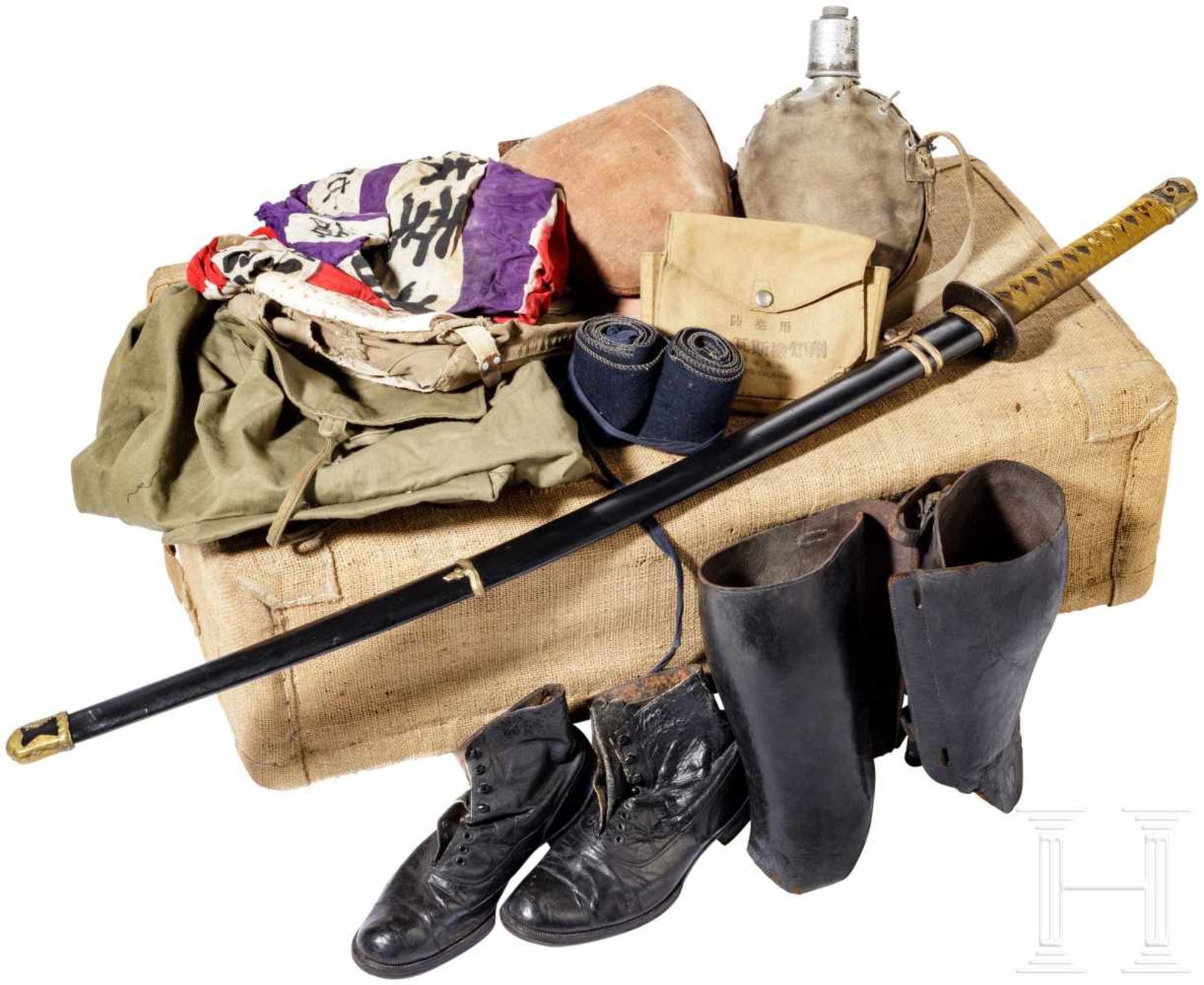 Uniform- und Ausrüstungsensemble für Fähnriche der Küstenpatrouille, 2. WeltkriegSchirmmütze aus - Bild 3 aus 6