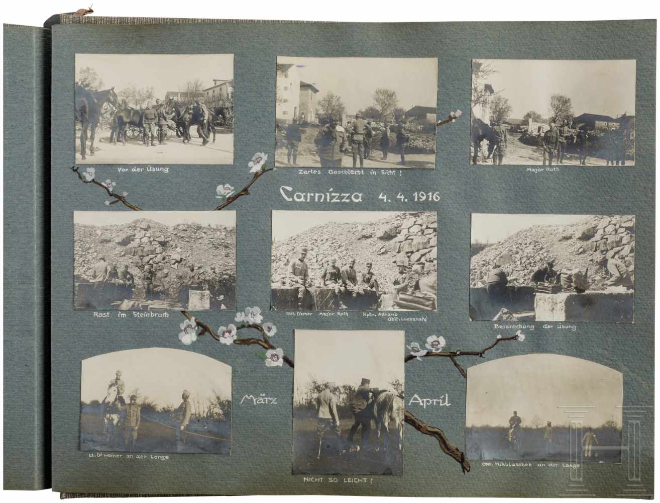 Fotoalbum "Landwehr-Feldhaubitz-Division No. 13" - Einsatz an der Alpenfront im 1. Weltkrieg, - Image 2 of 5