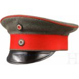 Schirmmütze der Felduniform M1910 für Offiziere der preußischen Infanterie-RegimenterFeldgraues