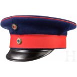 Schirmmütze für Offiziere der Königlich Bayerischen Infanterie-RegimenterHohe Form aus feinem, "
