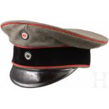 Schirmmütze der Felduniform M1910 für Offiziere der preußischen Pioniere oder der Artillerie,