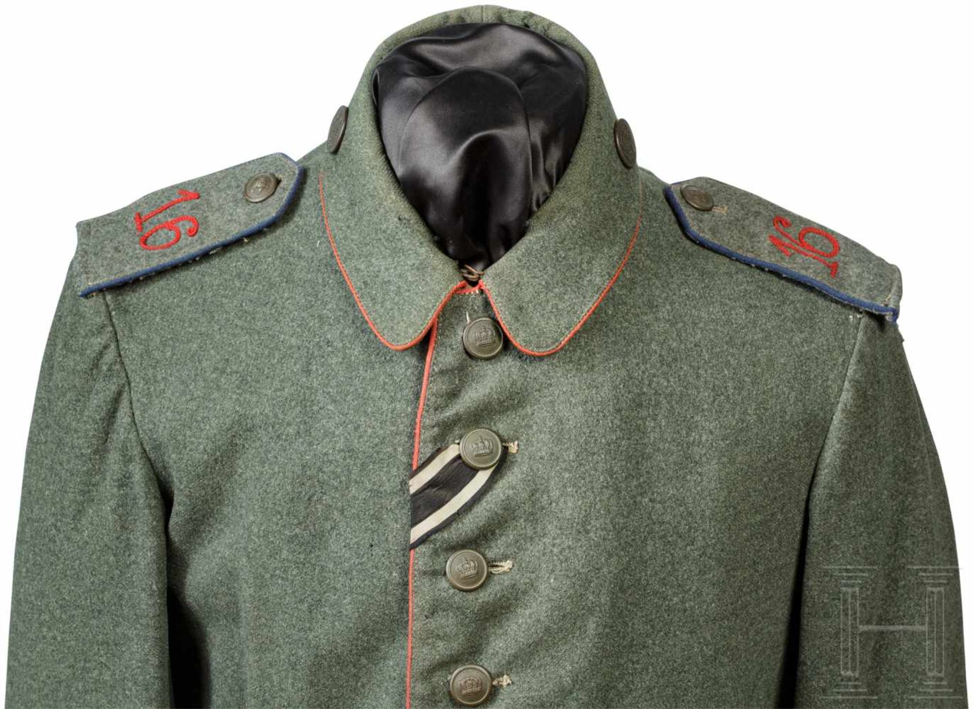 Feldbluse M1910 für Gefreite im Infanterie-Regiment "Freiherr von Sparr" (3. Westfälisches) Nr. - Bild 3 aus 6