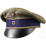 Weiche Schirmmütze ("Crusher") der Felduniform M1910 für Offiziere im 2. Rheinischen Husaren-