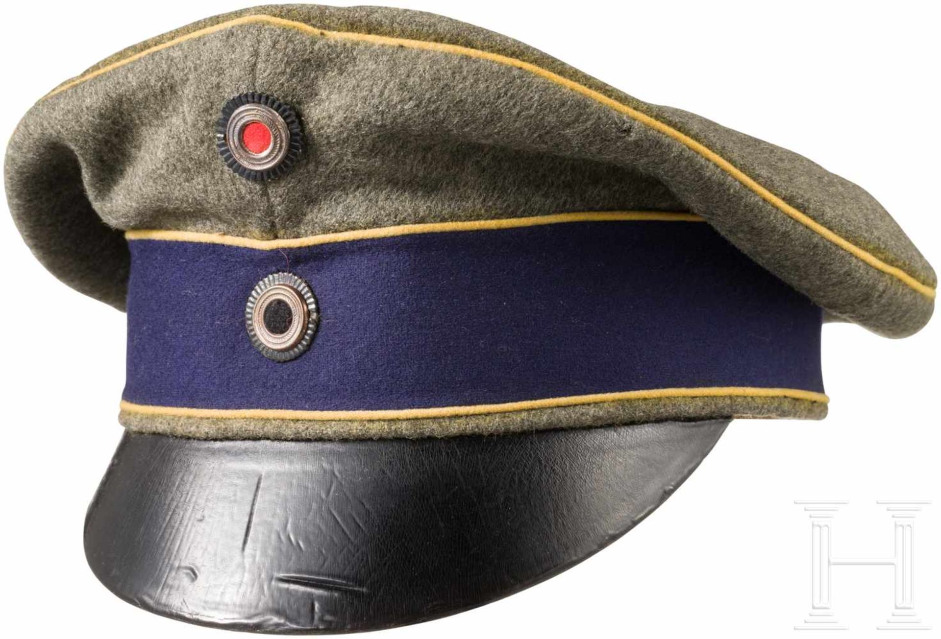 Weiche Schirmmütze ("Crusher") der Felduniform M1910 für Offiziere im 2. Rheinischen Husaren-