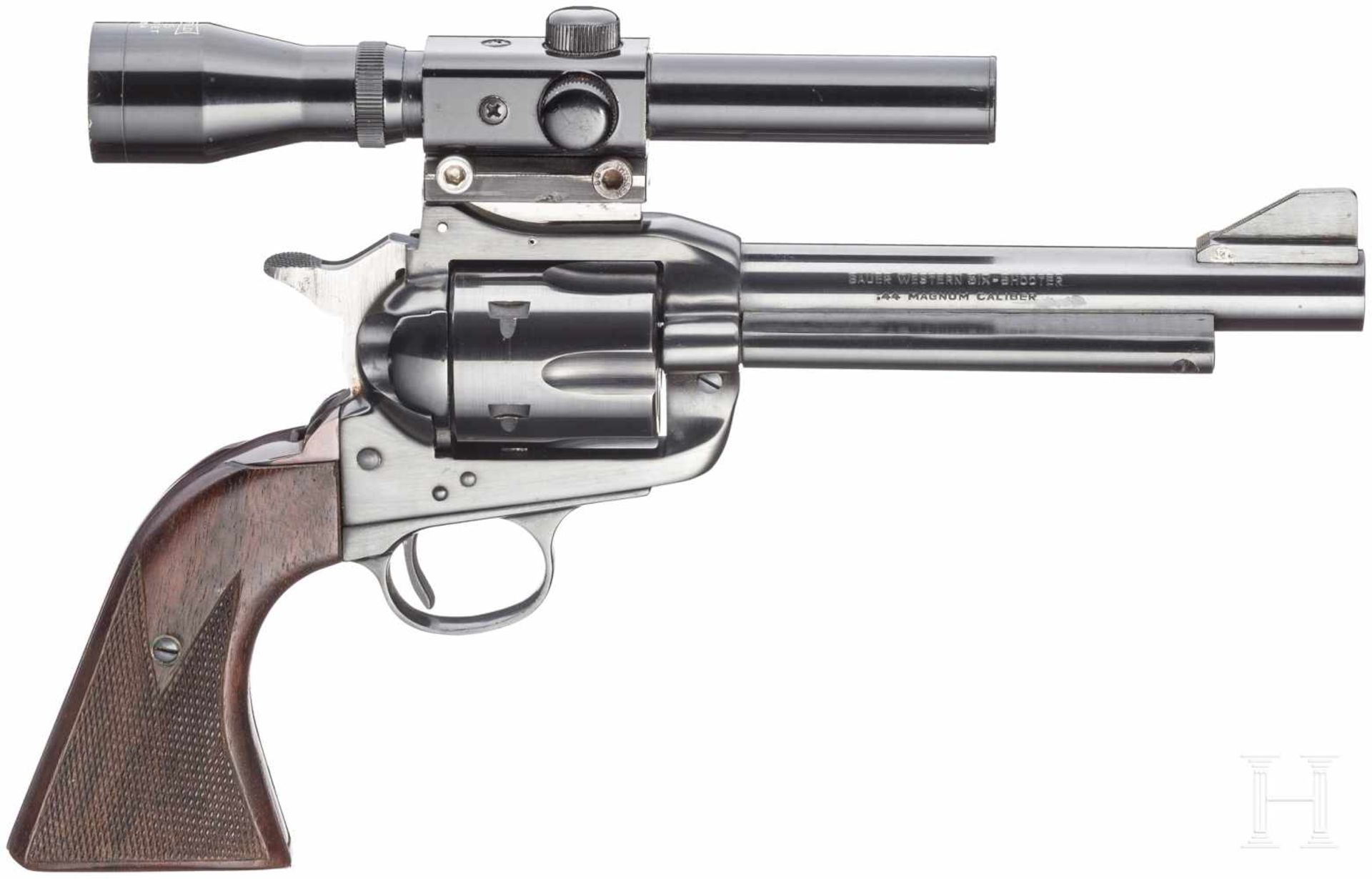 Sauer & Sohn Western Six-Shooter, mit ZF LisenfeldKal. .44 Magnum, Nr. Z7759, Blanker Lauf, Länge - Bild 2 aus 2