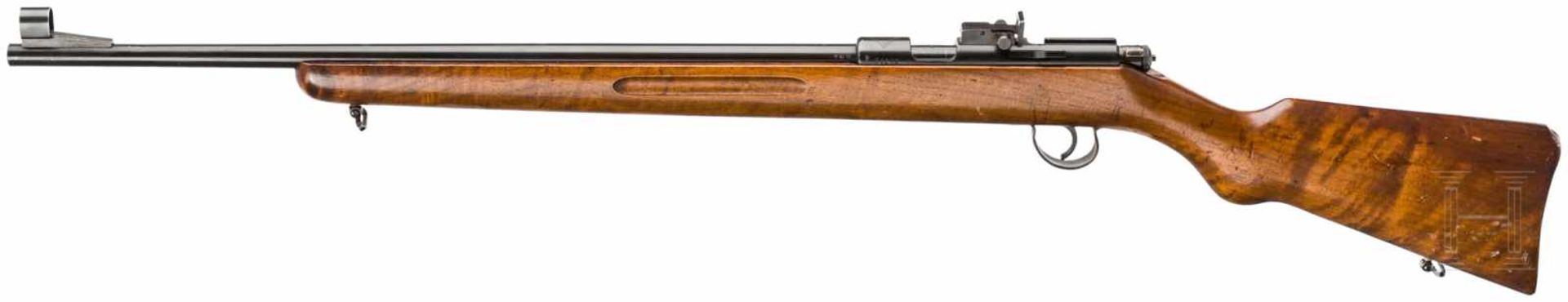 Wehrsportgewehr 1957Kal. .22 l.r., Nr. E1572, Blanker Lauf, Länge 60 cm. Einschüssig. Dt.