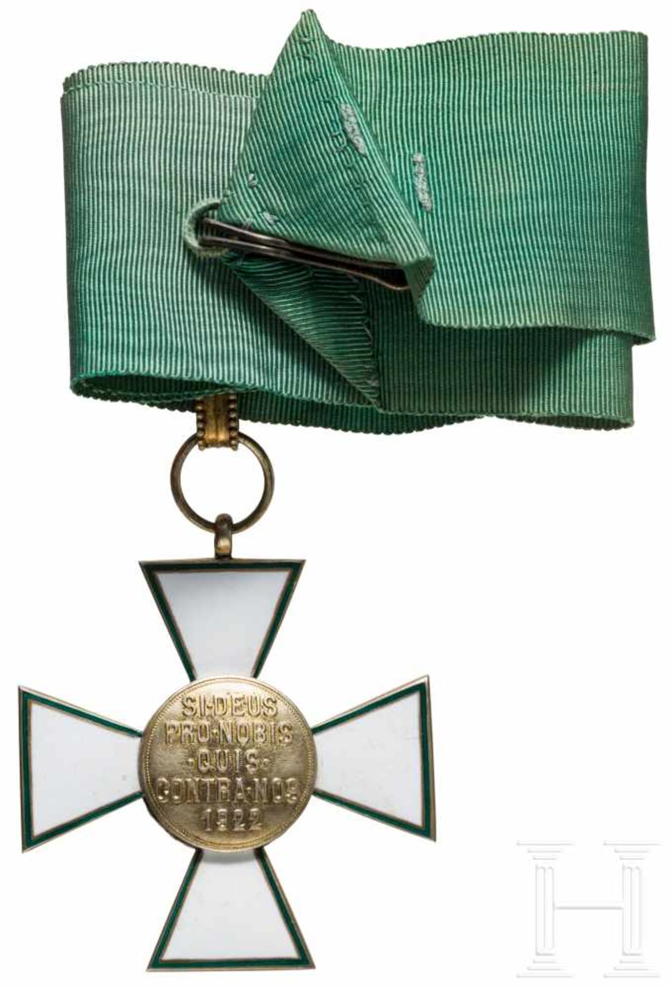 Order of Merit, 1st model (1922 - 1944), Commander's Cross, HungarySilber vergoldet, farbig - Bild 2 aus 2