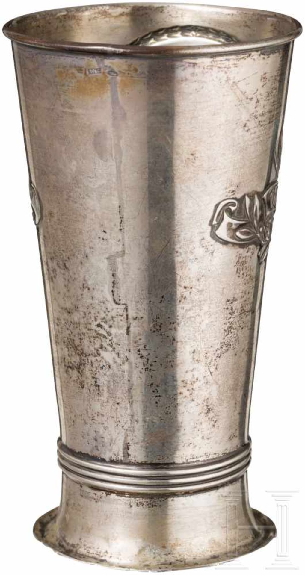 Silver cup for the imperial anniversary and federal shooting, Vienna, 1908Silber, am Oberrand eine - Bild 4 aus 4