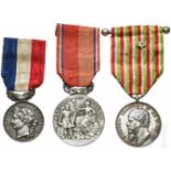 Military medal, France/Italy, late 19th centuryEine Medaille des französischen Innenministers und