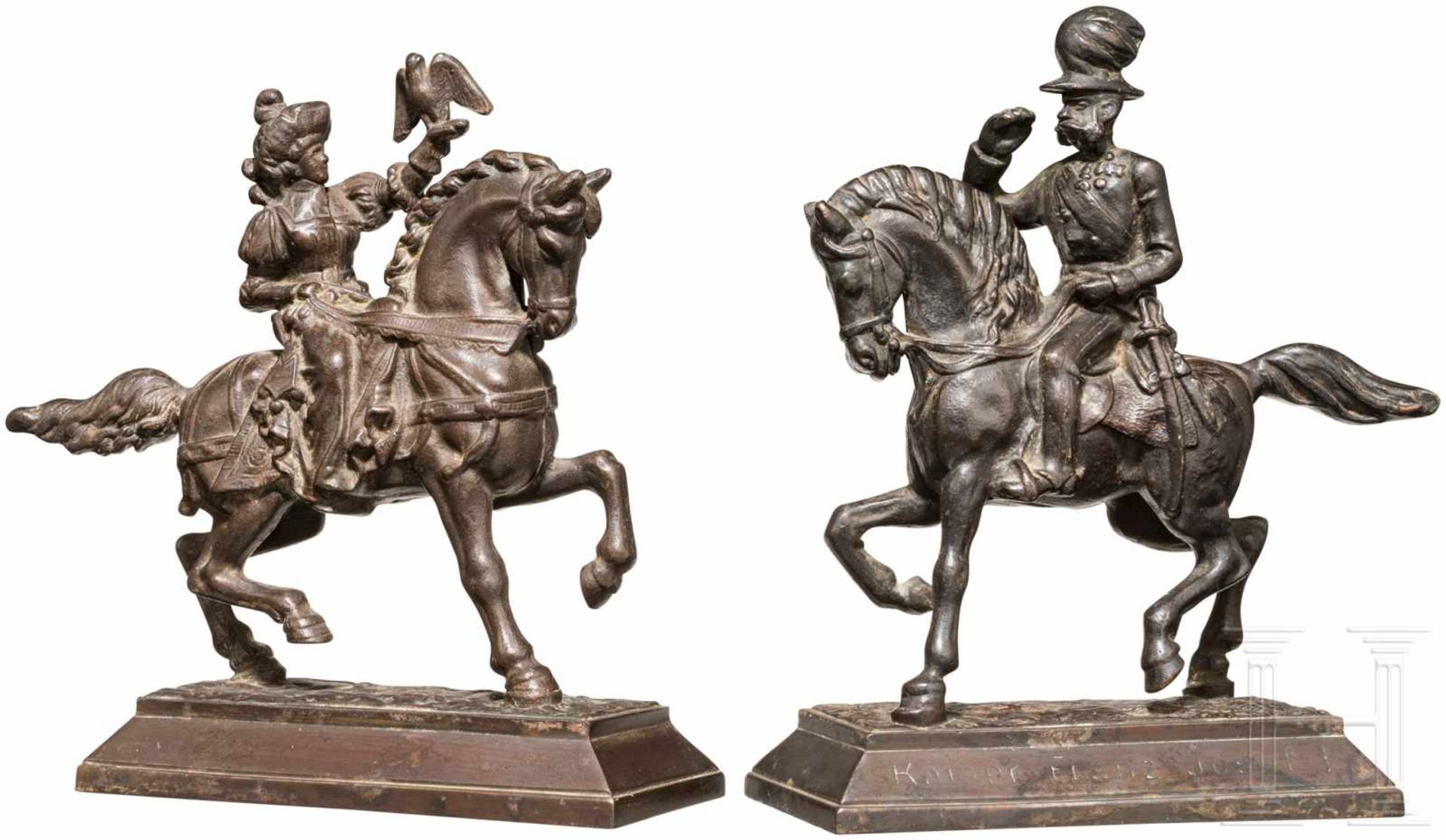 Emperor Franz Josef I. - equestrian statuette, dated Vienna 1898Geschwärzter Eisenguss, der alte