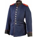 Field Artillery Regiment No. 10 - Tunic and TrumpetDunkelblaues Gabardinegewebe (kleine Fehlstellen)