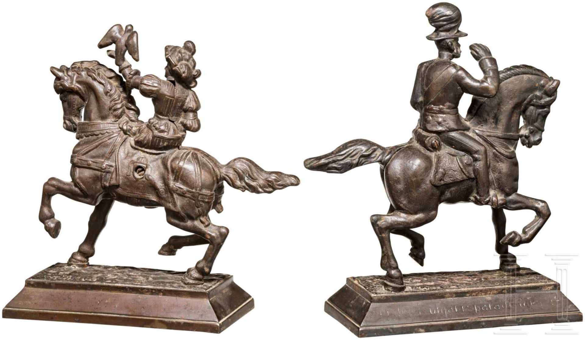 Emperor Franz Josef I. - equestrian statuette, dated Vienna 1898Geschwärzter Eisenguss, der alte - Bild 2 aus 2