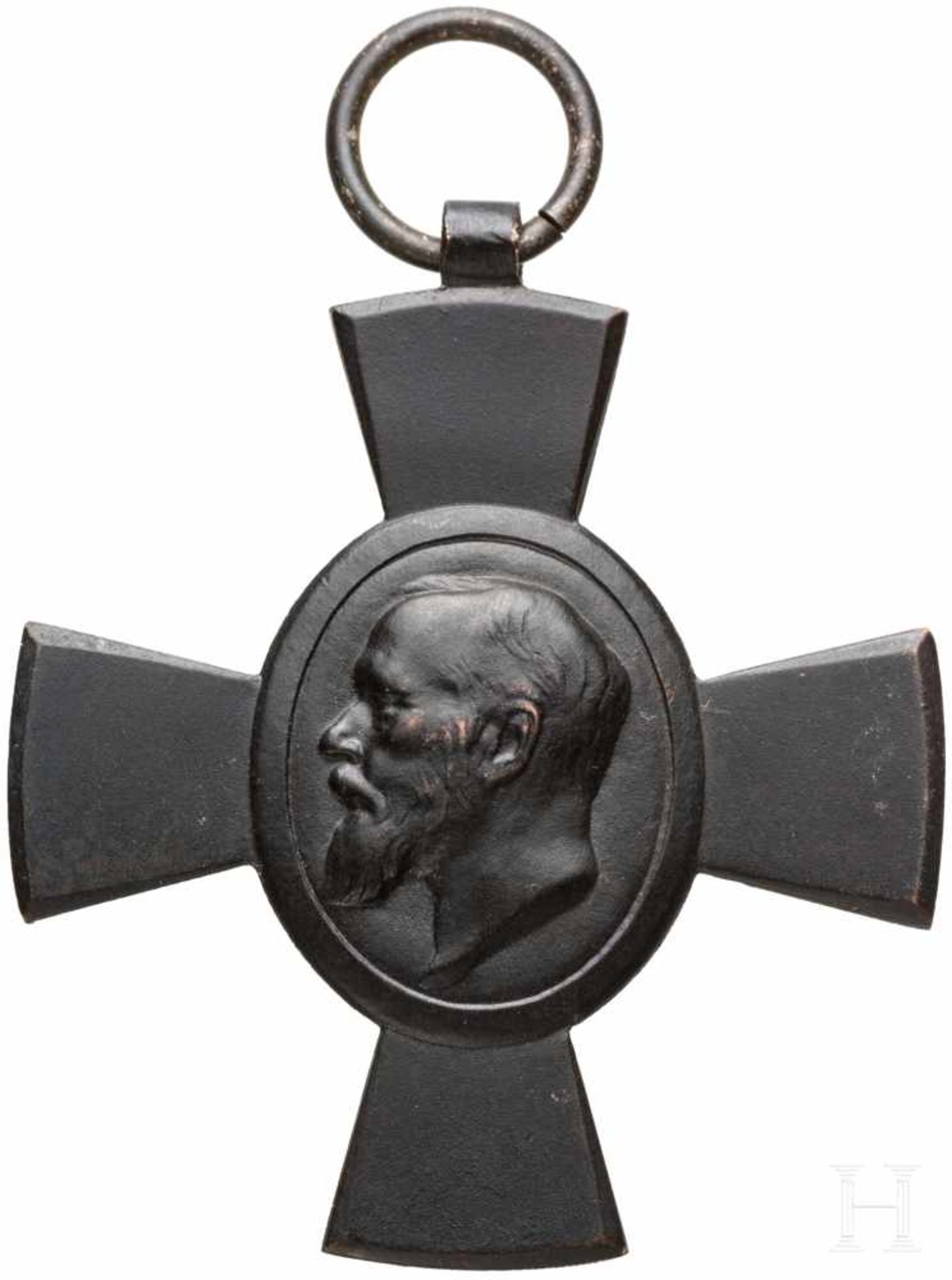 King Ludwig Cross 1916 with documentBronze, patiniert. Dazu die Verleihungsurkunde für den - Bild 2 aus 3