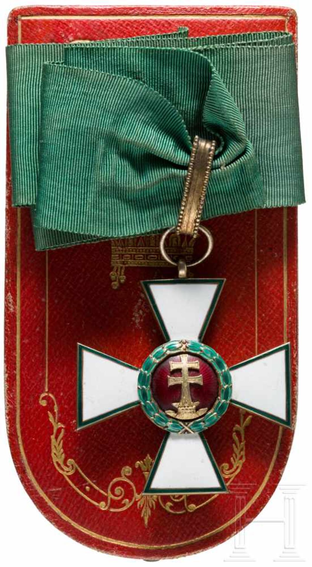 Order of Merit, 1st model (1922 - 1944), Commander's Cross, HungarySilber vergoldet, farbig