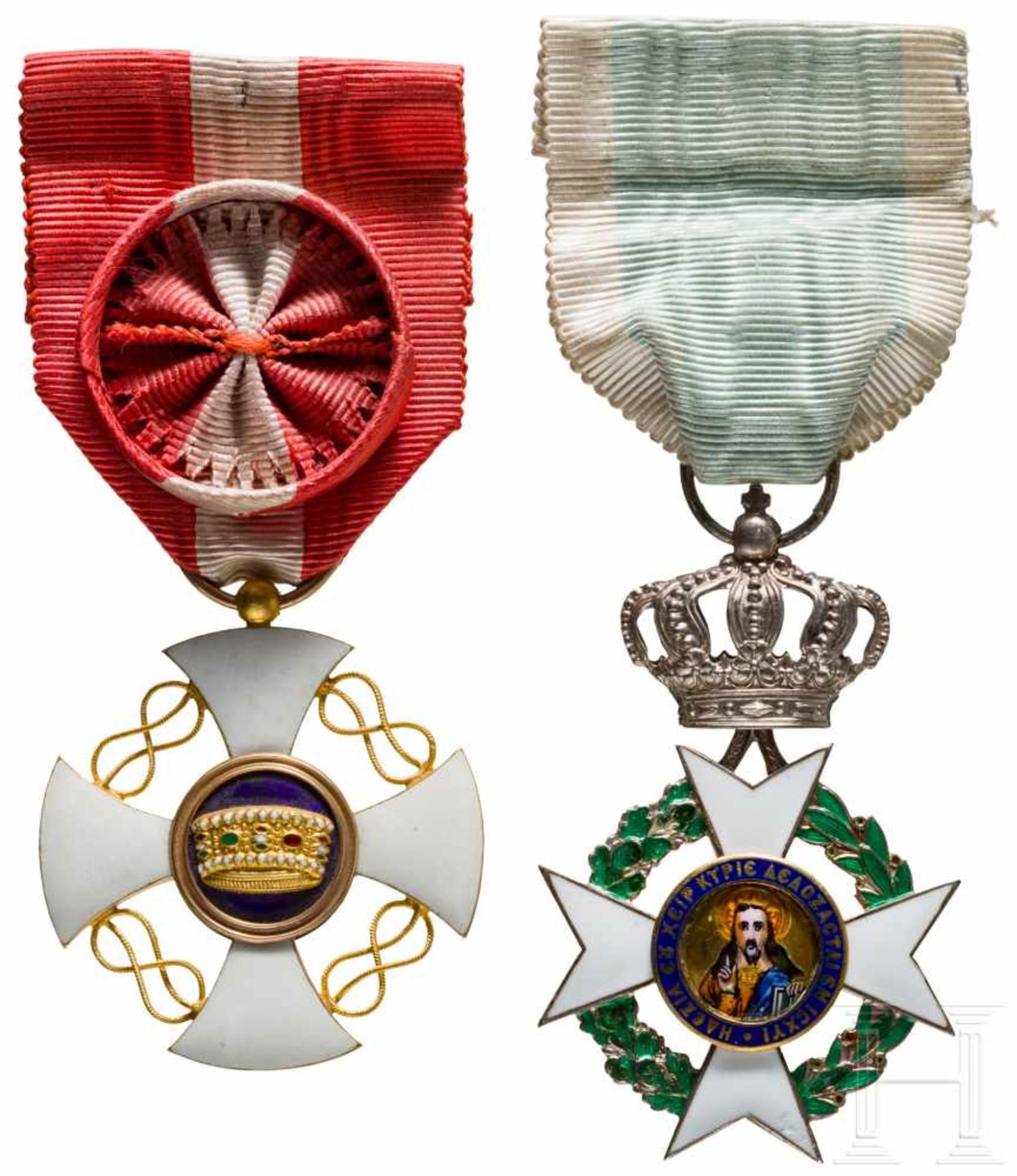 Order of the Redeemer, Silver Knight's Cross, 2nd model, Officer's Cross Crown of ItalyMit