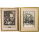 Two prints, 18th/19th centuryKolorierter Druck auf Papier mit Darstellung der "Helden" des