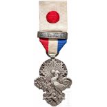 Medal of the French-Japanese Society, late 19th centuryWeißes Metall, einseitig reliefiert mit dem