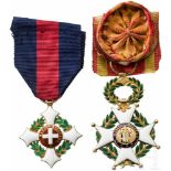 Two Military Merit Crosses, Spain/ Italy, 1st half 20th centuryOrden San Fernando in Gold gefertigt,