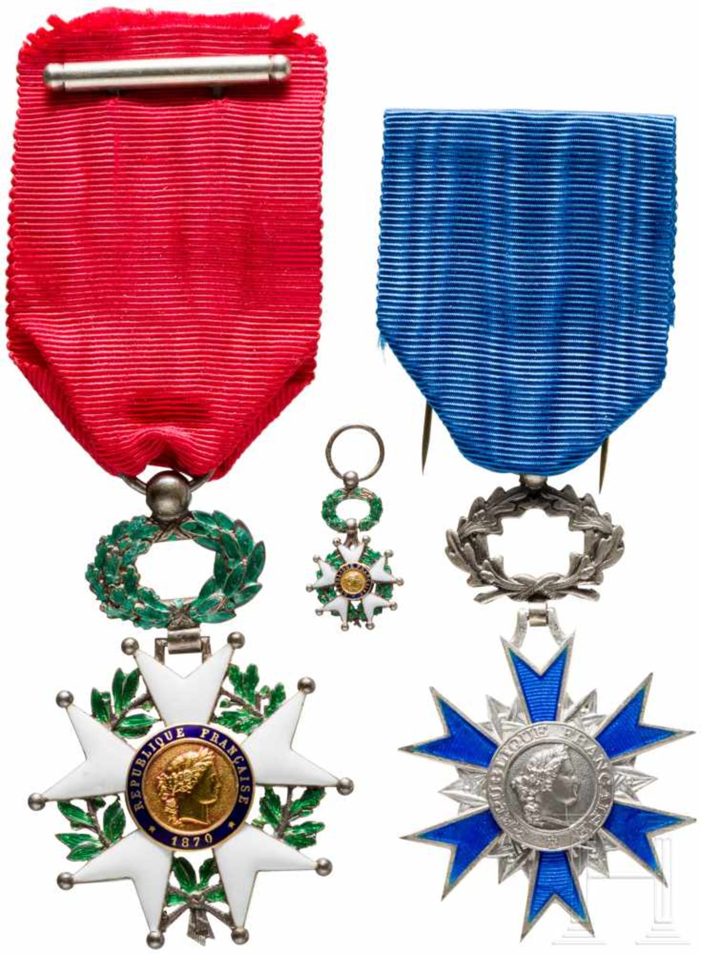 Order of the Legion of Honour, FranceRitterkreuz, Modell ab 1870 mit "Marianne". Silber mit goldenen