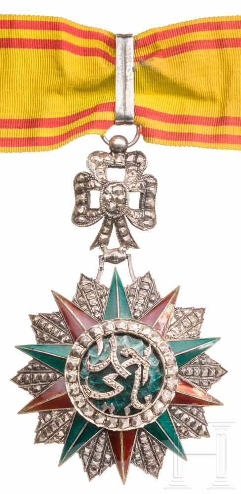 Order Nicham Iftikhar - Commander decoration with collar, TunisiaSilber und Emaille (kl. - Image 2 of 2