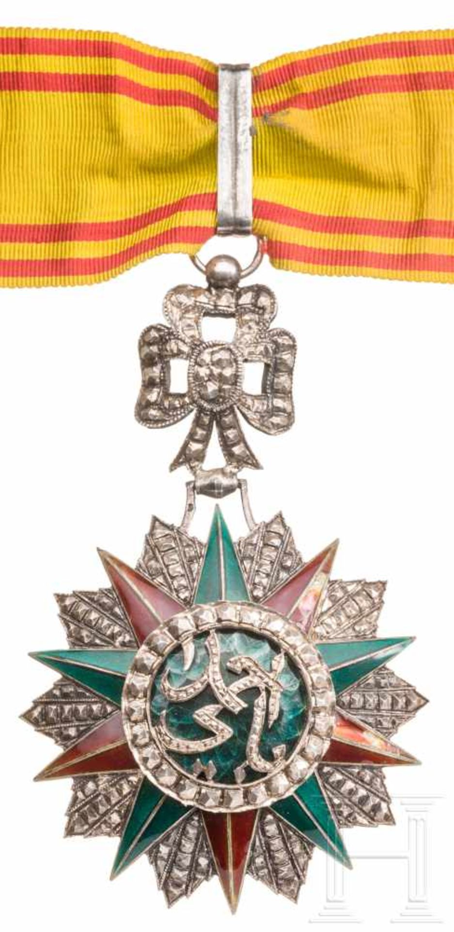 Order Nicham Iftikhar - Commander decoration with collar, TunisiaSilber und Emaille (kl. - Bild 2 aus 2