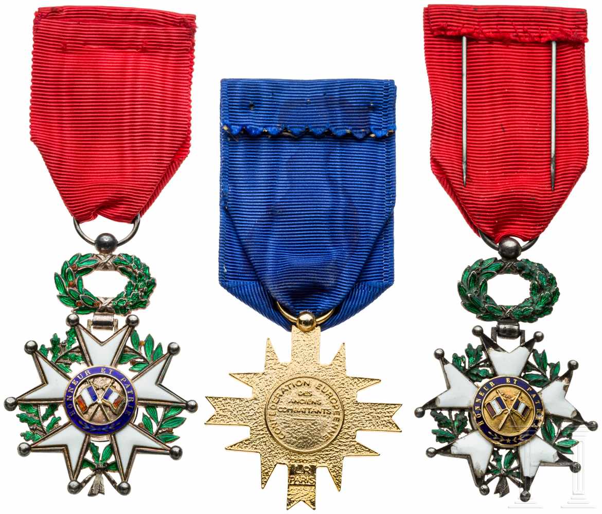 Three awards, France, 20th centurySilbernes Kreuz des Ordens der Ehrenlegion, Dritte Republik ( - Image 2 of 2