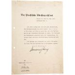 Hermann Göring - eigenhändig signierter Brief als preußischer