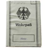 Wehrpass der Bundeswehr des Ritterkreuzträgers Friedrich SachaZweitschrift von 1970 mit