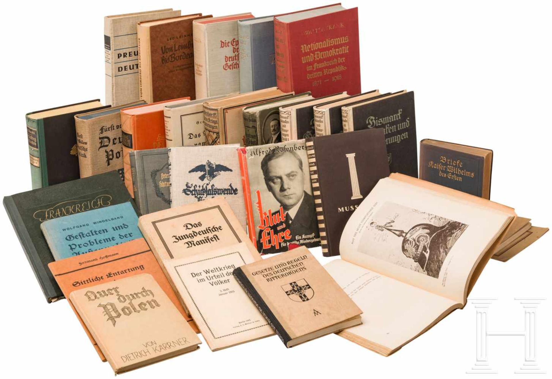 Kleine Büchersammlung29 Bücher bzw. Broschüren, ca. von 1900 bis 1960, darunter "Das Volksbuch vom