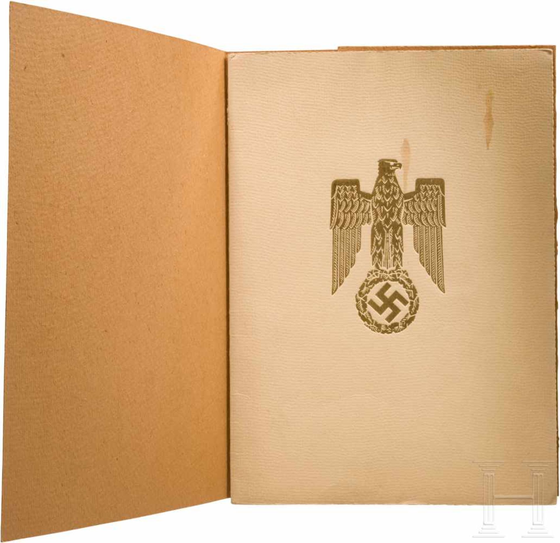 Ernennungsurkunde zum Regierungsforstrat mit Originalunterschrift GöringsGedruckter Doppelbogen, - Bild 2 aus 2
