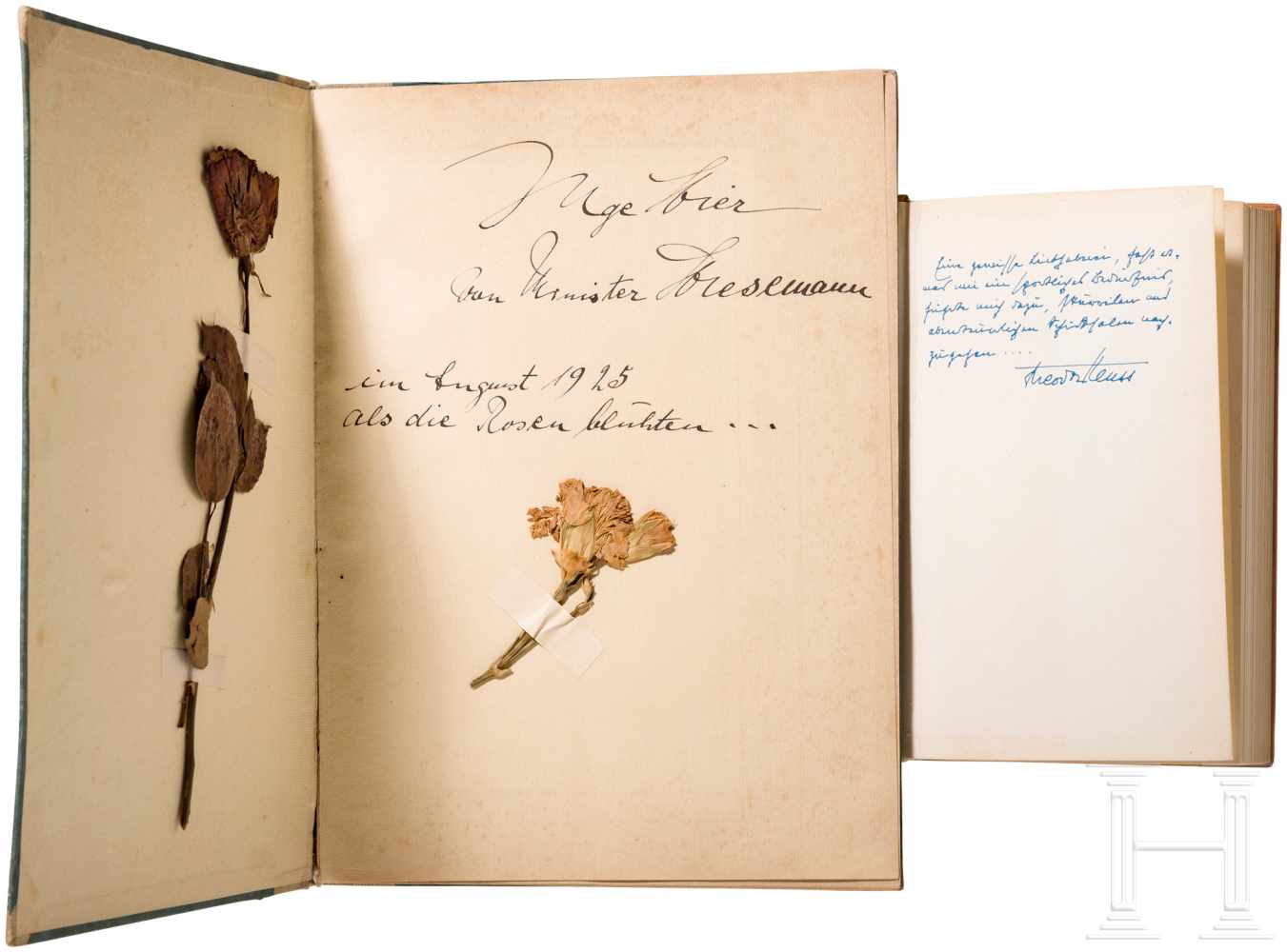 Autographen, Deutschland, 19. und 20. Jhdt.Gerahmte Urkunde mit Originalunterschrift von Ludwig - Image 2 of 3