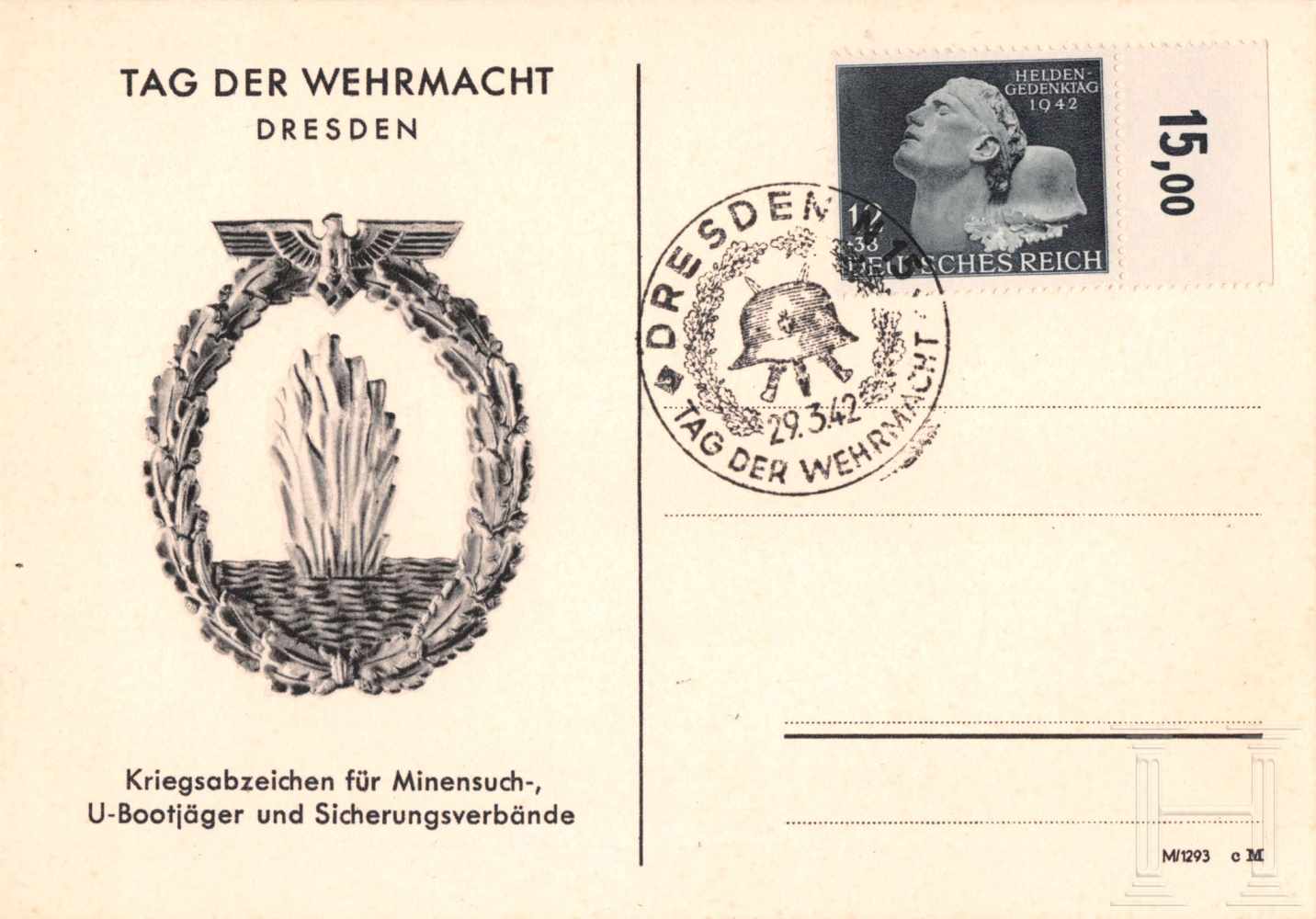 "Tag der Wehrmacht 1940" - zwei GedenkblätterΟ "WHW Gedenkblatt" (T.d.W 1940), R! Eines ist ein sog. - Image 3 of 5