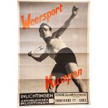 Plakat "Wehrsport Kampen", NiederlandeMehrfarbig gestaltet, bez. "Inlichtingen, Koningslaan 9,