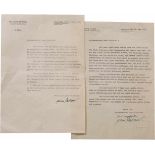 Oberstleutnant im Generalstab Dr. Hans Speidel - zwei Briefe, 1939Maschinenschriftliche Briefe an