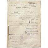 A proposal appointment signed by Wilhelm FrickA document proposing the appointment of Dr. Josef