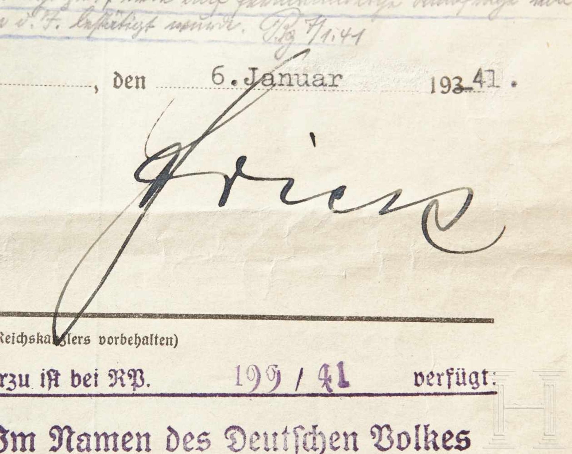 A proposal appointment signed by Wilhelm FrickA document proposing the appointment of Dr. Josef - Bild 4 aus 4