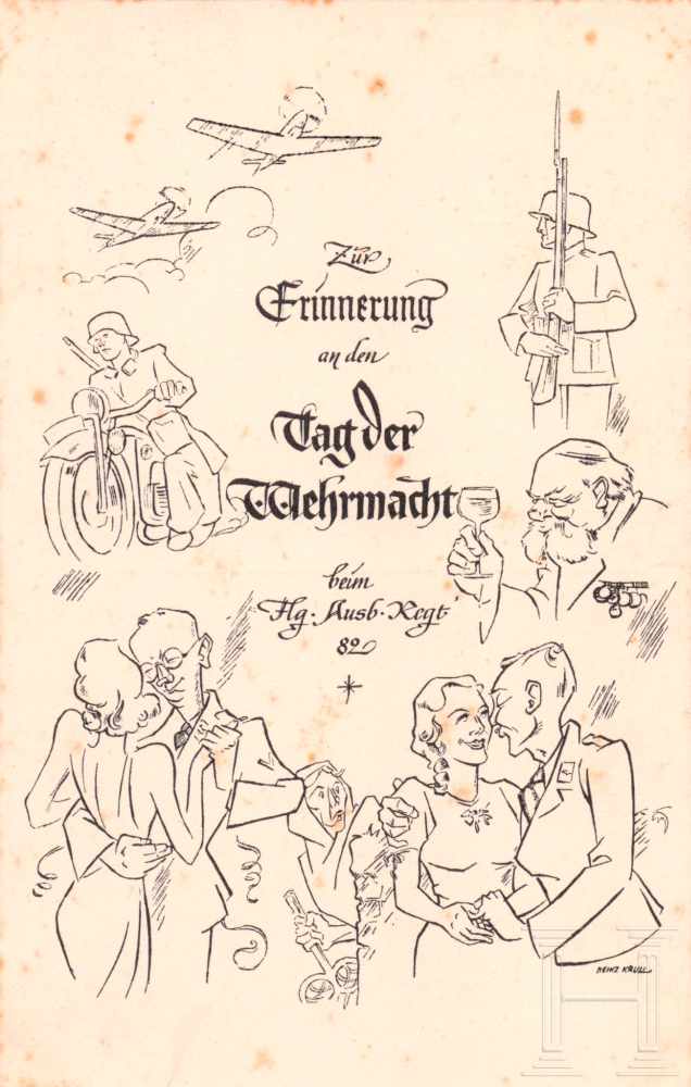 Tag der Wehrmacht, ohne Datum, um 1939/40: Sieben KartenN.E.A.13 / "Besucht die I. AR 27" / - Image 10 of 10