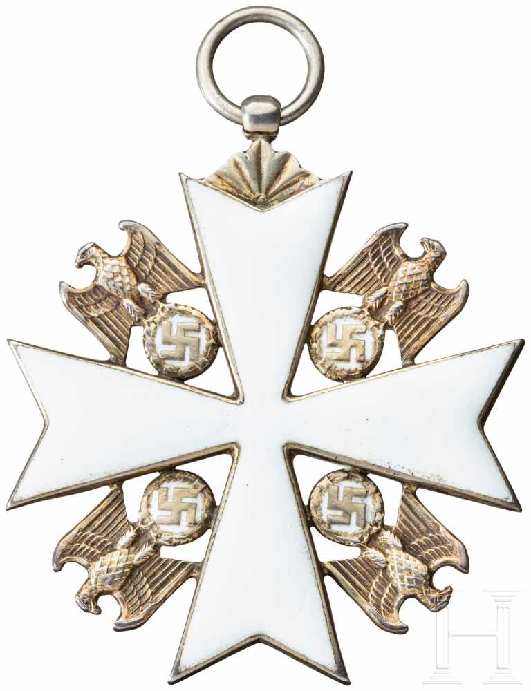 Deutscher Adler-Orden - Verdienstkreuz 3. StufeKreuz an akanthusverzierter Öse aus weiß
