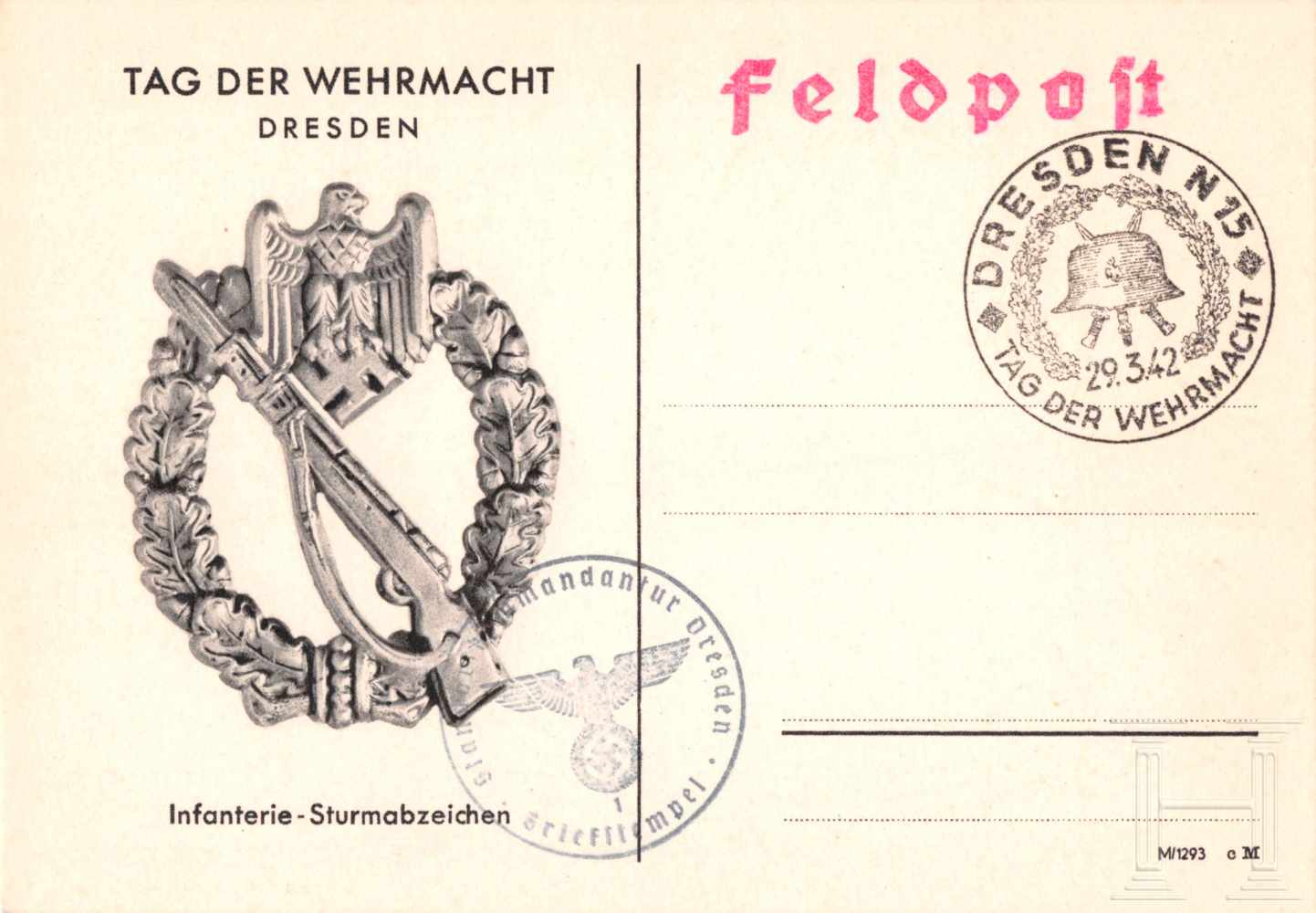 "Tag der Wehrmacht 1940" - zwei GedenkblätterΟ "WHW Gedenkblatt" (T.d.W 1940), R! Eines ist ein sog. - Image 4 of 5