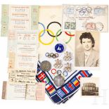 Großer Nachlass zu den Olympischen Sommerspielen 1936Sieben Abzeichen bzw. Medaillen zur Teilnahme