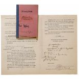 Beurteilungsbericht 1929 und Führungsbuch für Lt.z.S Horst Beyling mit Unterschriften von Puttkamer,