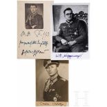 Träger des Ritterkreuzes des Eisernen Kreuzes - drei AutographenPortraitfoto mit Unterschrift wohl