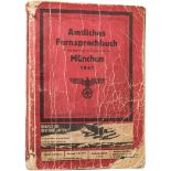 Amtliches Fernsprechbuch München, Ausgabe März 1941Bezirk der Reichspostdirektion München mit den