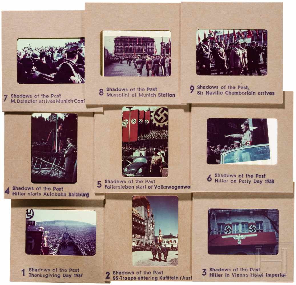 "Shadows of the past" - 50 Farbdias, überwiegend mit Aufnahmen Hitlers aus den Jahren 1937-39In - Image 2 of 3