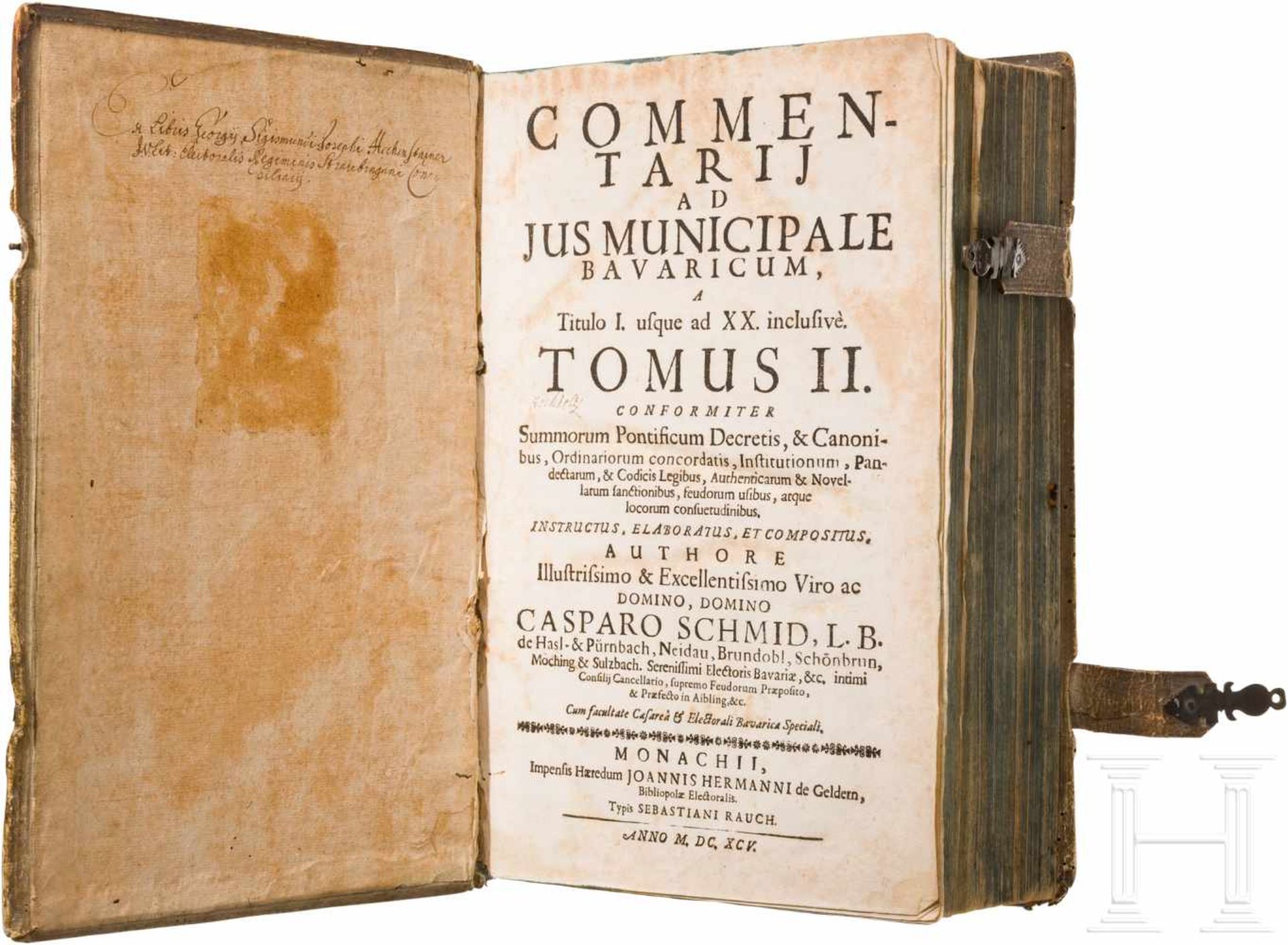Johannis Hermann, "Commentarii ad Jus Municipale Bavaricum", München, 16451183 S. plus Index.