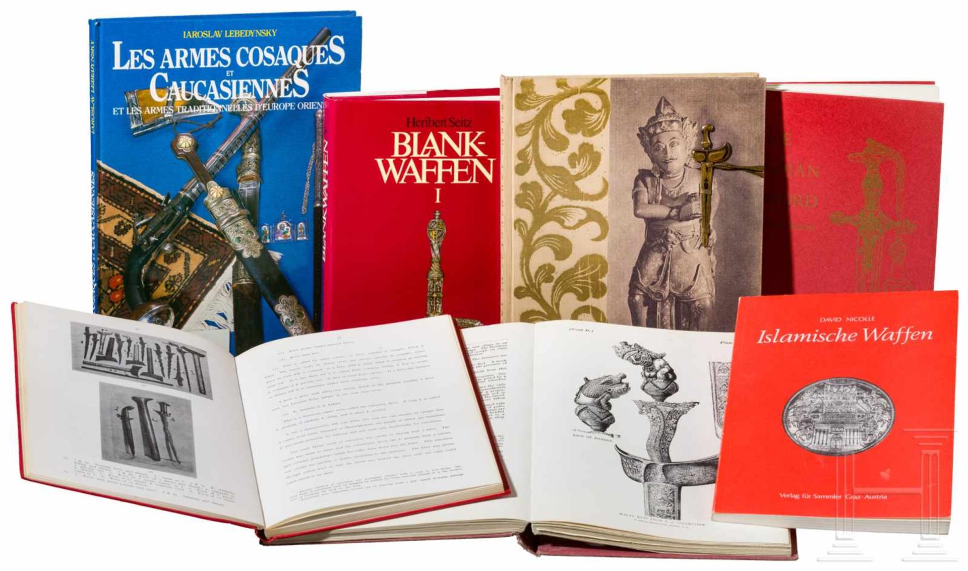 Sieben Bücher zum Thema BlankwaffenDarunter Lord Egerton of Tatton, "Indian and oriental Armour",